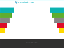 Tablet Screenshot of meditationdiary.com